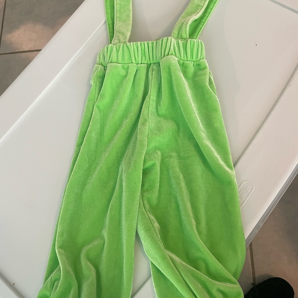 Green Kids Bottoms with Suspenders